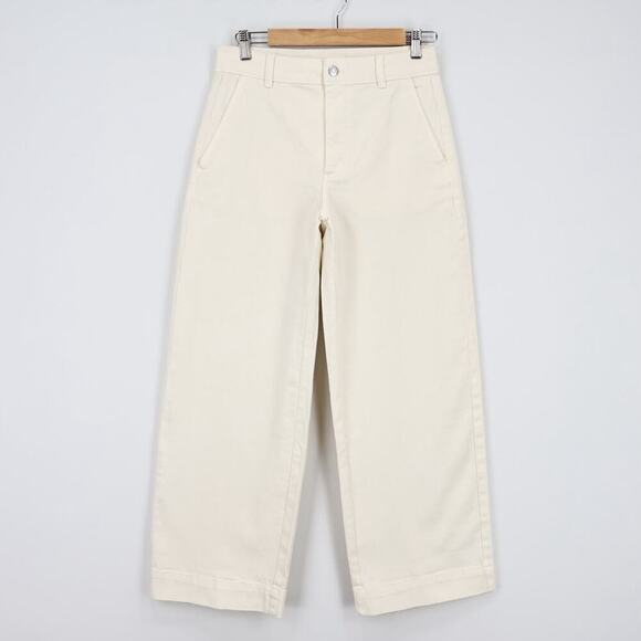 Everlane The Organic Wide-Leg Pant Bone Size 4 Regular NWOT - Picture 1 of 7
